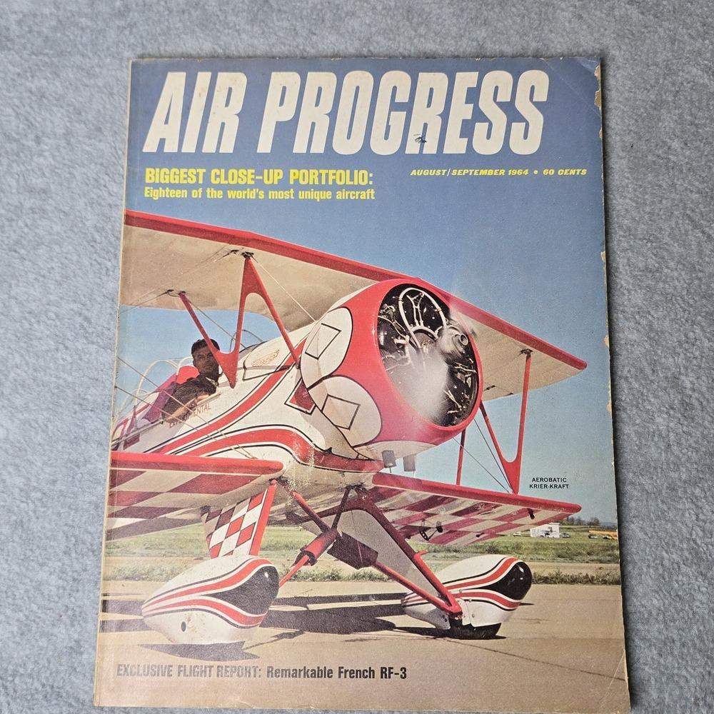 Vintage Air Progress August September 1964 Magazine Warbirds Aviation USA